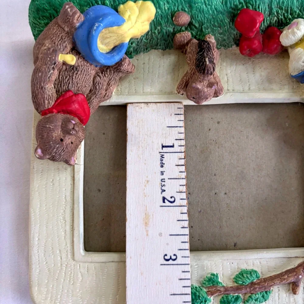 Vintage Burnes of Boston Woodland Animal Frame Bear Bunny Squirrel Nursery Gift‎